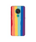 Casotec Rainbow Design 3D Printed Hard Back Case Cover for Nokia 7.2