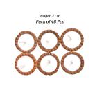 OM Phool Batti Ready to Use Terracotta Wax Free Clay White Cow Ghee Diya Filled with Cow Ghee and Hand Made Cotton Wick for Puja - Pack of 48 Pcs. (Height: 2 CM)