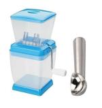 BLUE WONDER Vegetables Plastic Onion Chopper With Steel Ice Cream Scoop and (Multicolour, Pack of 2)