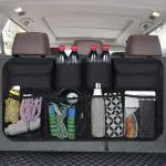 EYUVAA Car Trunk Organizer Dikki Organizer with 8 Close Pockets, 4 Net Pockets