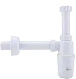 Fossa@ ABS Bottle Trap For Wash Wasin Basins Bottle Trap With Wall Flange and 12 Inches Pipe Round