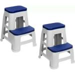 Nilkamal STL31 SKG/CBL Stool (White, Blue, Pre-assembled)