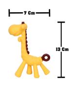 BBYARAJ Teether toy giraffe shape Infant Soft & Textured Baby Teething toy Silicone BPA Free Natural Organic