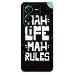 GADGETSWRAP Printed Vinyl Skin Sticker for Vivo V25 (5G) - mah-life-mah-rules