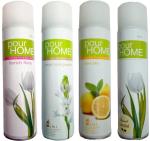 Pour Home Rajnigandha, French Fusion, Jasmine Spray, 225 Ml Each (Pack Of 4)