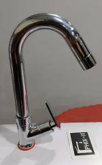 PHIX - IT Desire Chrome Finish Swan Neck Pillar Tap with Swivel Spout for Sink and Basin Kitchen and Bathroom Disc Fitting Quarter Turn Form Flow (Silver)