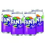 FANTA Grape Flavour Zero Added Sugar, 330 ml (Pack Of 4)