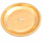 Prisha India Craft Copper Pooja Thali Plate, Diameter 7 Inch