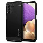 Spigen Rugged Armor Matte Black Thermoplastic Polyurethane Back Cover Case Compatible with Samsung Galaxy A32 5G and Samsung Galaxy M32 5G 7.62 x 1.02 x 15.24 cm