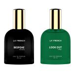 LA' FRENCH Bespoke & Look Out Perfume Combo For Men -30ml + 30ml | Premium Luxury Long Lasting Fragrance Spray | Eau De Parfum | Ideal For Men | Perfume For Men | Pack Of 2