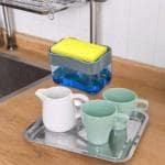 Shopimoz 2 in 1 Soap Dispenser for Dishwasher Liquid Holder, Liquid Dispenser Through Pump (Multicolor)