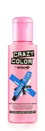 Crazy Color Capri Blue Semi Permanent Hair Colour, 10 G