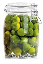 Cracker Transparent Stainless Steel, Glass Airtight Canister Kitchen Storage Jar Container With Clip Lock For Storage (6pc)