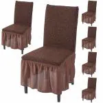 HOKIPO Frill Chair Cover Set of 6 (AR-4650-J2*6)
