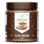 FRESHTIGE Organic Flax Seeds (Alsi) for Eating- Omega -3 Rich/ Fiber 250 GRAMS Jar