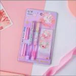 SAMVARDHAN Fountain Unicorn Pen Set for Students,Stationary Gift for Kids,Birthday Gift,Stationery Items for All with 2 Fountains Pen with 4 Refills & 1 Cap Chain Mix colour