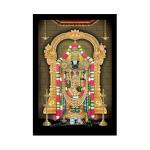Dharvika Innovations Multicolor Synthetic Tirupati Balaji Photo With Frame, 14 X 20 Inch