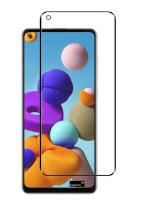 Shagya Black Tempered Glass 6D Screen Protector With Wipes Kit For Samsung A21S