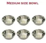 PUREVIK tainless Steel Vegetable Bowl Glass + bowl  (Pack of 12, Steel)28