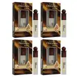 Al-Nuaim Silver Series Chocolate Musk Attar Roll On - 6ml (Pack Of 4) | Alcohol Free | Luxury Scent with Long Lasting Fragrance For Men & Women