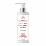 GLAMHUE Salicylic Acid & Benzoyl Peroxide Face Wash | VitaminC Facewash Face wash Facial cleanser Gentle face wash | Oil-free face wash Sensitive skin face wash (100 ml.)