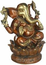 Kalakrithi Classic Very Special Ganesh Statue with Maroon Colour Finishing 22.86 X 19.05 cm