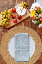 LADLI JEE Set of 4 Micro Polyester Placemats | 14 inch Round Side Table Mats | Best For Bed-Side Table, Centre Table, Dining Table, Shelves | Home Decorators | Farm Mats