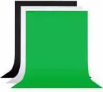 Boosty 3 Color Backdrop Green, White, Black(8x10.5)Background for Photo Studio and Outdoor Photography LEKERA Cloth (Black, White, Green)