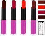 OUR BEAUTY Multicolor  Rich Colour Payoff Long Stay Soft Matte Lipstick , 14 G (Set Of 4)
