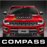 Carmetics Black Plastic Accessories Name Logo Emblem Stickers 3D Sticker For Jeep Compass