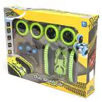 Ralleyz 2.4G 2 In1 Remote Control Stunt Car, Changeable Wheels With Charger, Green, 6Y+