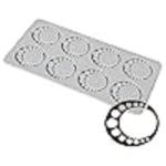 BAKEMO Silicone Garnishing Mold| Silicone 8 Cavity Double Round Shape Chocolate Garnishing Sheet for Cake Decoration Mould Pack of 1