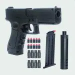 GEX Soft Bullet Pistol Toy Gun | Pull Back Action with Jump Ejecting Magazine | Adventure & Fun Battle Action Kids Toy Gun Pistol