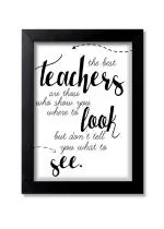 Blue Nexus Teachers Quotes Wall Poster with Wall Frame Room Art Painting Collection A4 size 10x13
