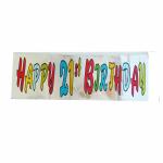 Party Anthem Happy 21St Birthday Foil Banner