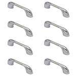 Rawk Stainless Steel 157 Kitchen Cabinet and Drawer Handle, Wardrobe Handles 6 inch Size for Wardrobe Door Cabinet with screws (C.P & Two Tone Finish, 6-inch, Pack of 8)