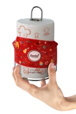 KITCHEN TOWEL DISPENSER WITH FREE PRINTED ROLL