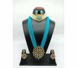 Gyaan Jewels Handmade Gold Plated Brass Earring and Necklace Set Maroon (Women, Girls, Baby Girls) (Pack of 1) Free Size