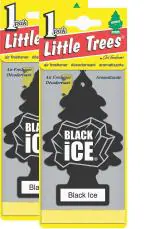 Little Trees Hanging Car Freshener - Black Ice (Pack of 2)