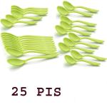 KITCHUB Unbreakable Material Food Plastic Spoon Set Pack OF 25