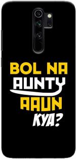 CustomEra Redmi Note 8 Pro Multicolour Bol N Aunty Aau Kya Quote Polycarbonate Hard Case Back Cover