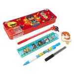 Parteet Multicolor Plastic Stationary Set Combo ,Pack of 6
