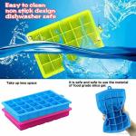 JASIFS Ice Trays for Freezer Silicon 24 Ice Cube Hot Silicone Freeze Mold Bar
