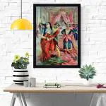 Chaque Decor Panchali Vastraharan Texture Paper Framed Art Print 19.25 Inches X 13.25 Inches Modern Art ,Perfect for Home Decor, For Living Room, Bed room, Office, Hotel,wall decoration