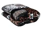RIAN Tiger Print Mink Blanket For Double Bed 2.5kg Coffee( Multi Color )