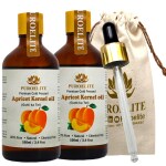 Puroelite Premium Cold Pressed Apricot Oil (Khubani ka tel) 100% Pure & Natural for Face, Hair, Glowing Skin, Glass bottle with dropper, 100 ml+100ml (Pack of 2)