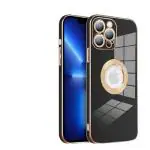 Rakulo CD Colour Chrome Case Back Cover For Iphone 11 Pro Max (Black)