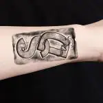 Ordershock Waterproof S and D Alphabet Temporary Body Tattoo