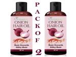 Licuqure Mineral and Paraben Free Onion Hair Oil Blend Of Essential for Anti Hair Fall and Stress Relief Men and Women - 60 ml (pack of 2)