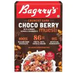 Bagrrys Crunchy Dark Choco Berry Muesli with Almond,Quinoa & Cranberries, 500 GM |100% Dark Chocolate|86% Fruits, Nuts & Grains|0% Artificial Ingredients